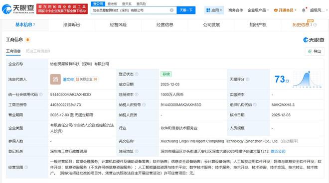 協創數據布局智能算力領域，深圳靈犀智算公司揚帆起航